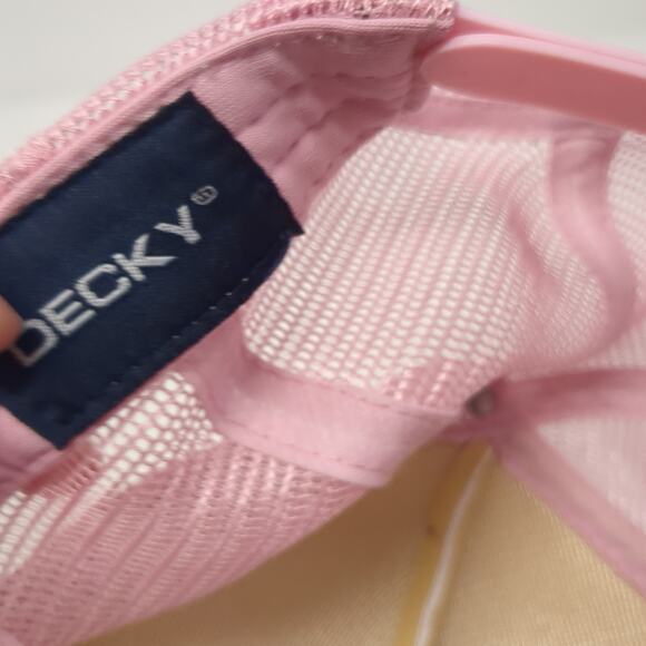 Decky Snapback Rope Trucker Hat Pink One Size Mesh Back Colorblock - Picture 9 of 9
